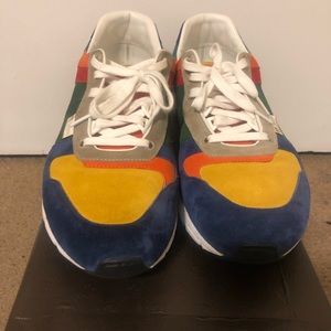 Gucci Multi-Color Softy Tek Suede Sneakers